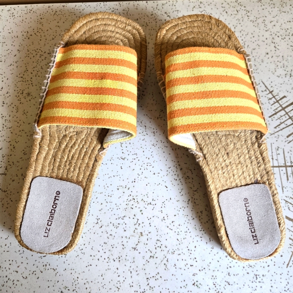 Liz Claiborne Espadrille Striped Slides